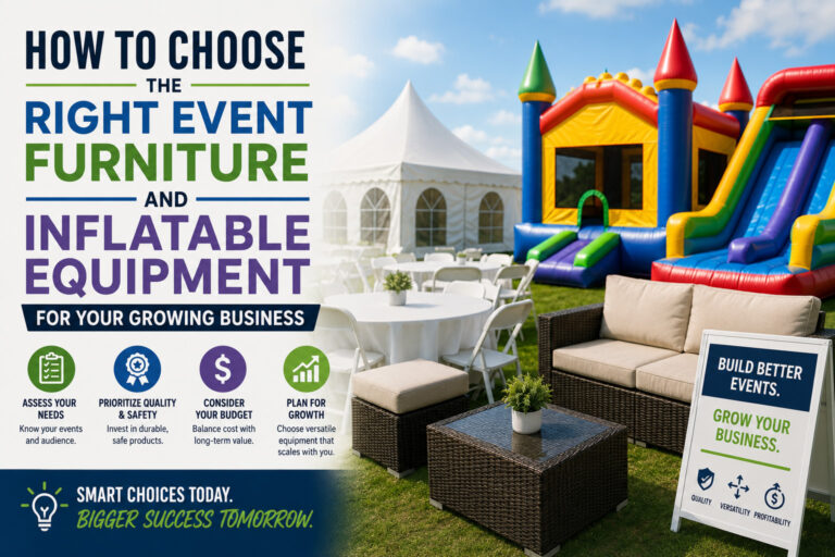 How to Choose the Right Event Furniture and Inflatable Equipment for Your Growing Business