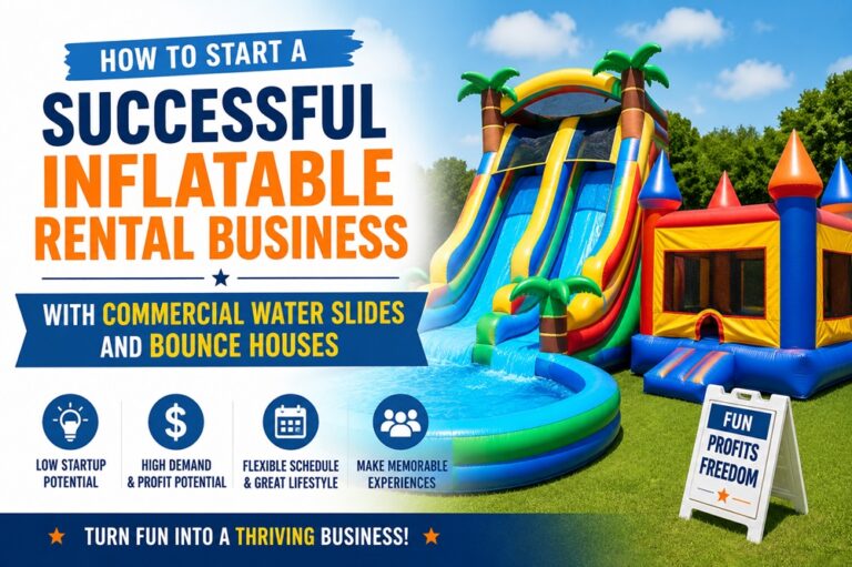 How to Start a Successful Inflatable Rental Business with Commercial Water Slides and Bounce Houses